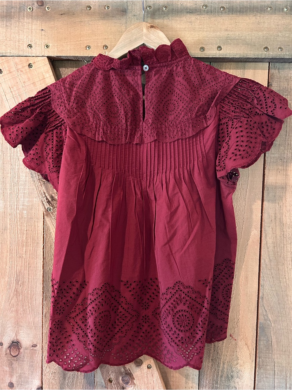 Sea New York Blouse in Burgundy - Picture 2 of 3
